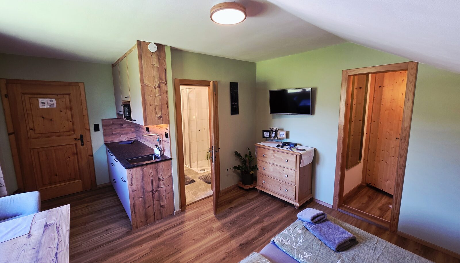 Badezimmer mit Dusche, Apartment 3